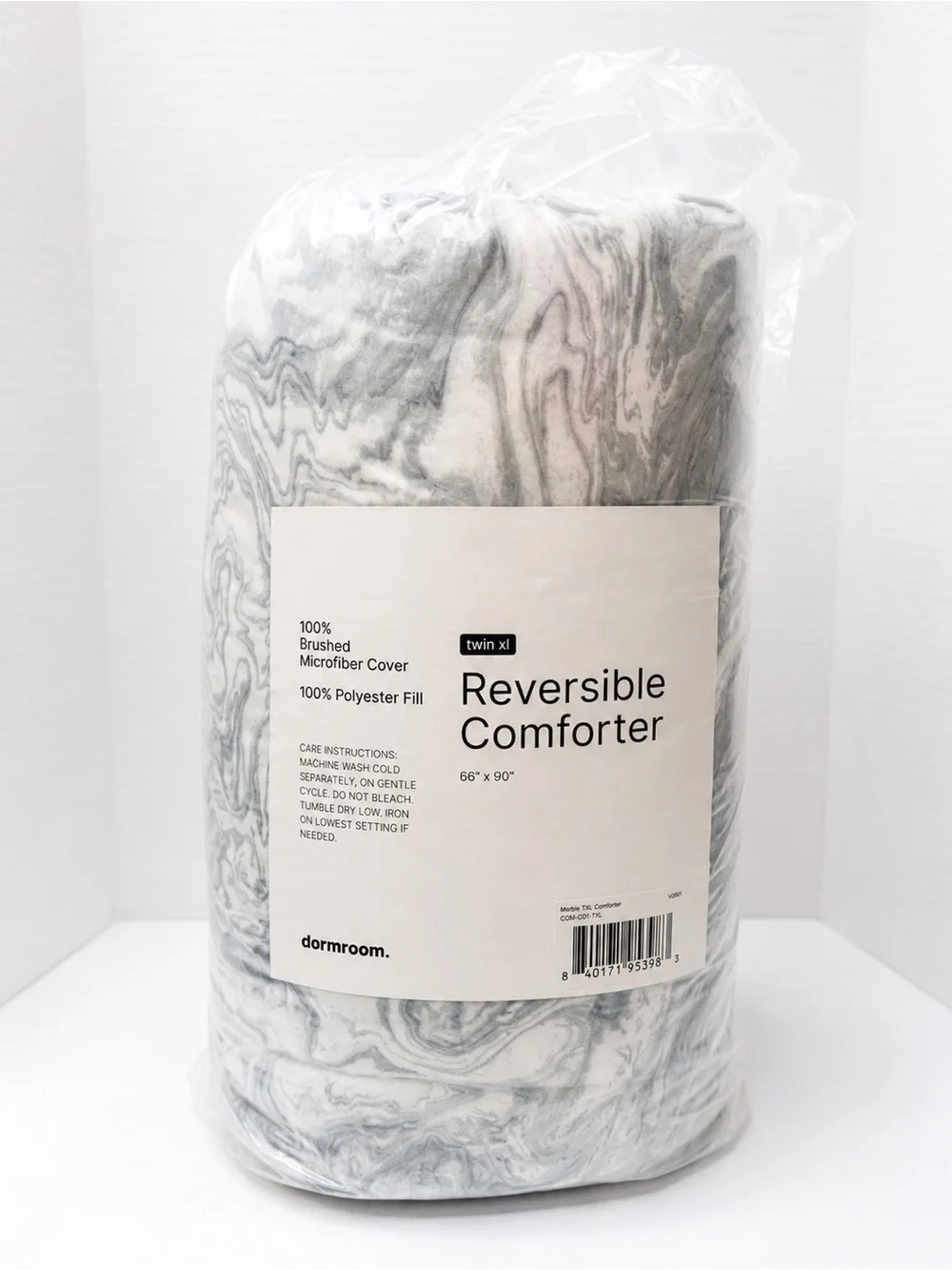 Reversible Comforter Gray Marble Pattern twin xl (66